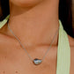 MAIA Silver Chunky Pendant Necklace