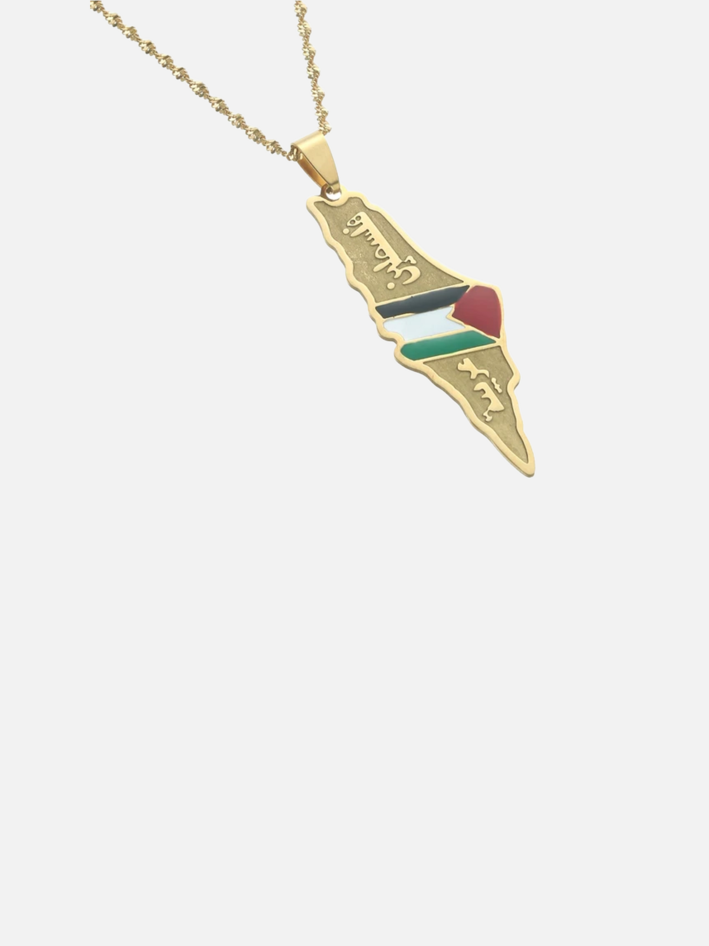 24K Gold Plated PALESTINE Pendant With Chain