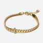 NOA 18K Gold Plated Cuban Chain Bracelet Diamante Detail - PRE ORDER