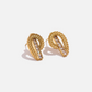 18k Gold Plated Cubic Zirconia Stud Earrings