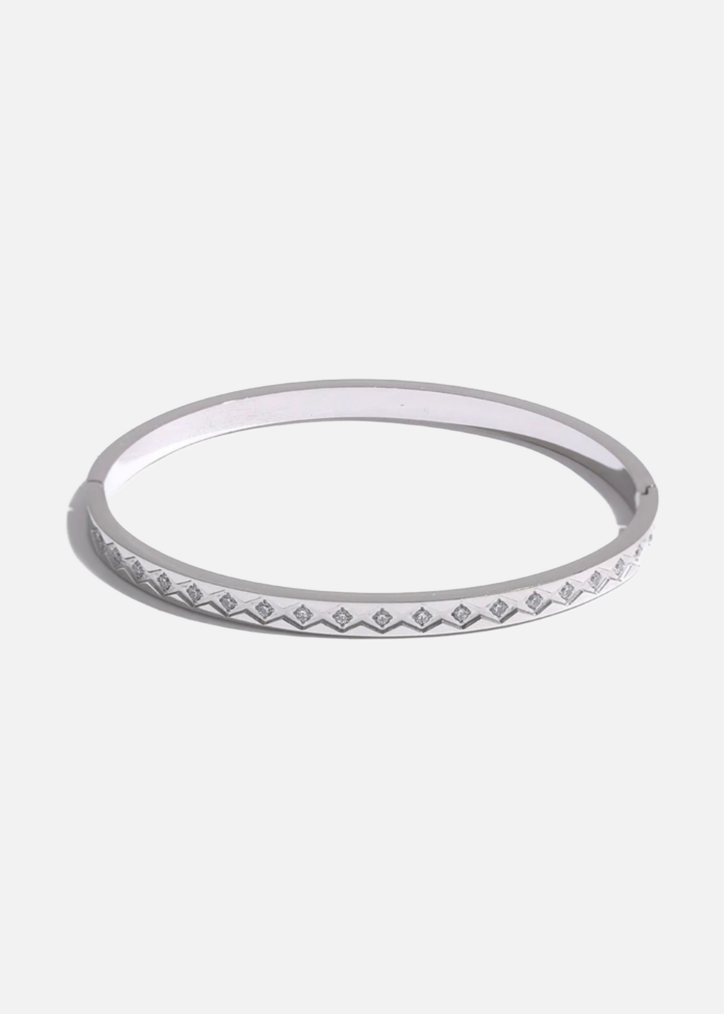 Silver Bangle Cubic Zirconia