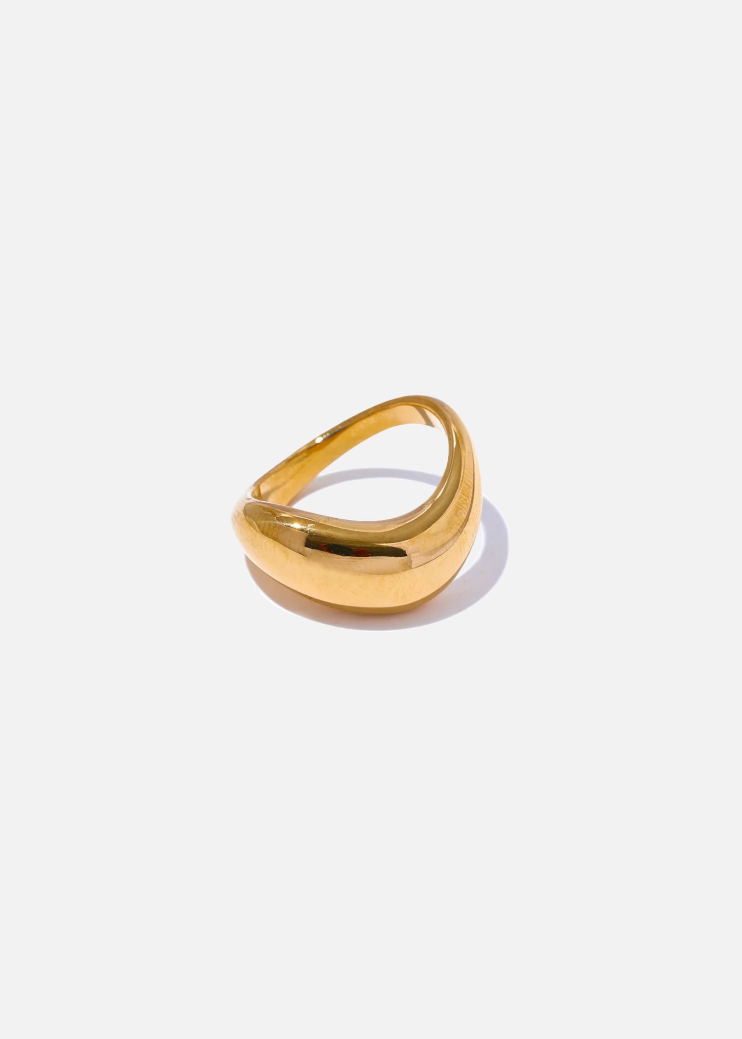 NYLA 18k Gold Plated Curved Ring