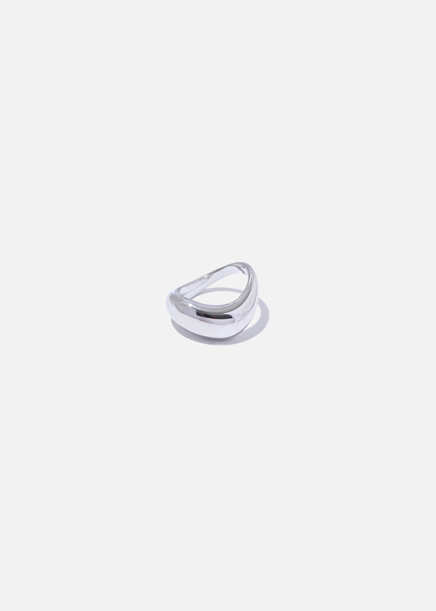 NYLA Silver Curved Ring