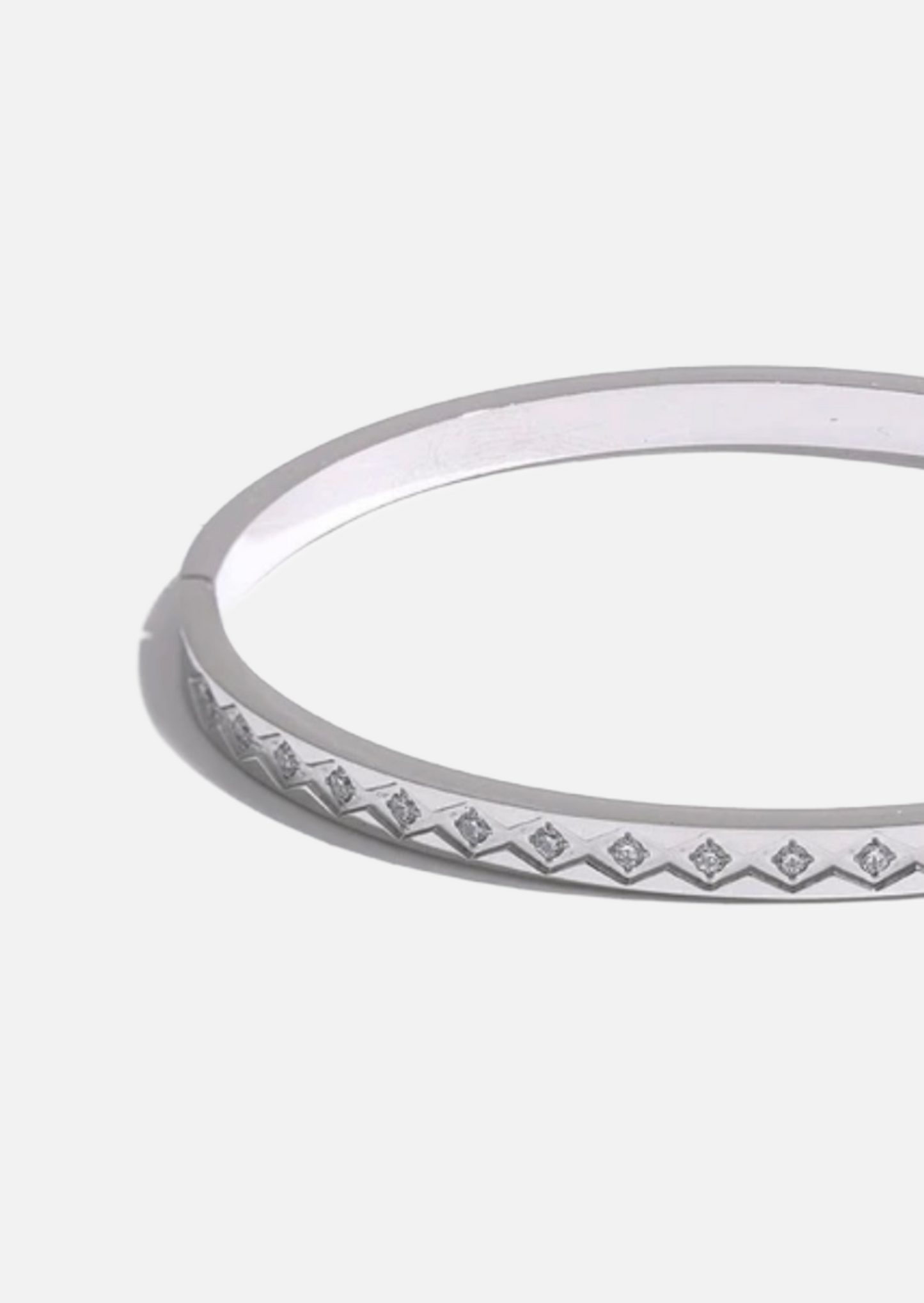 Silver Bangle Cubic Zirconia