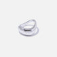 NYLA Silver Curved Ring