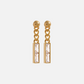 EVA 18K Gold Plated Chain Drop Earrings