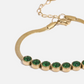 RIA 18k Gold Plated Green Cubic Zirconia Bracelet