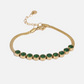 RIA 18k Gold Plated Green Cubic Zirconia Bracelet