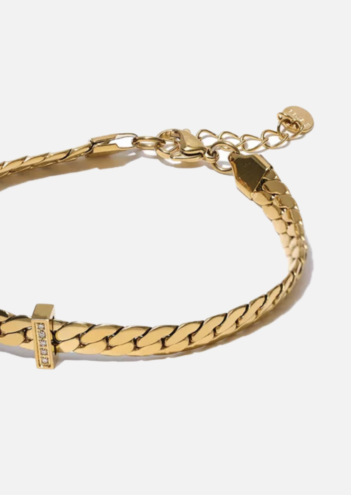 18K Gold Plated Cuban Chain Bracelet Diamante Detail - PRE ORDER