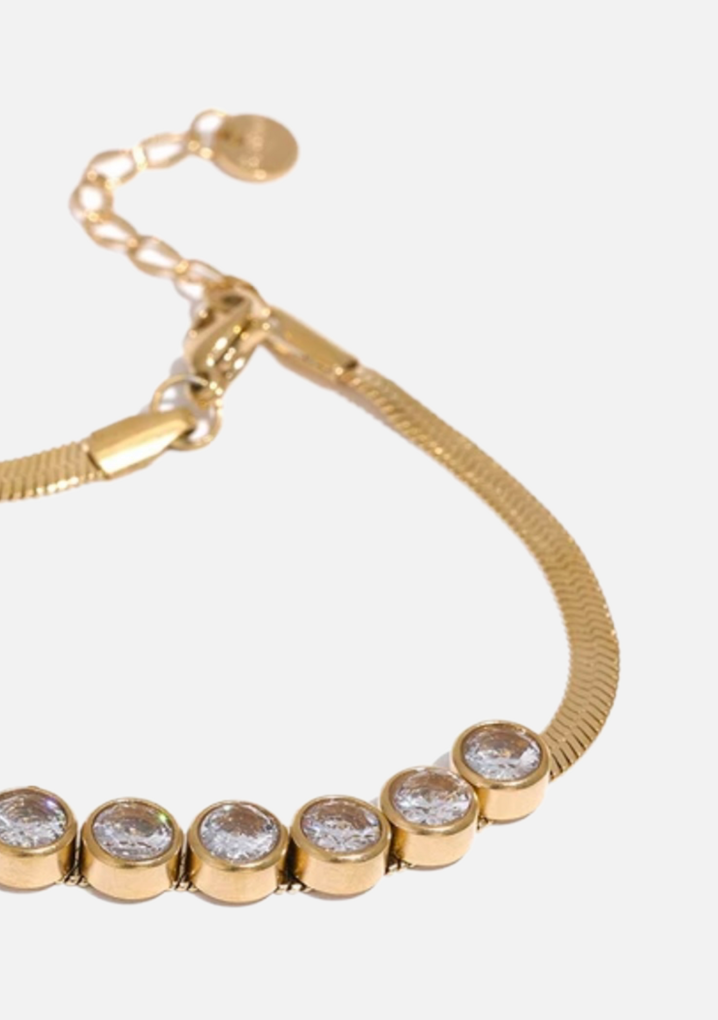 ORLA 18k Gold Plated Snake Cubic Zirconia Bracelet