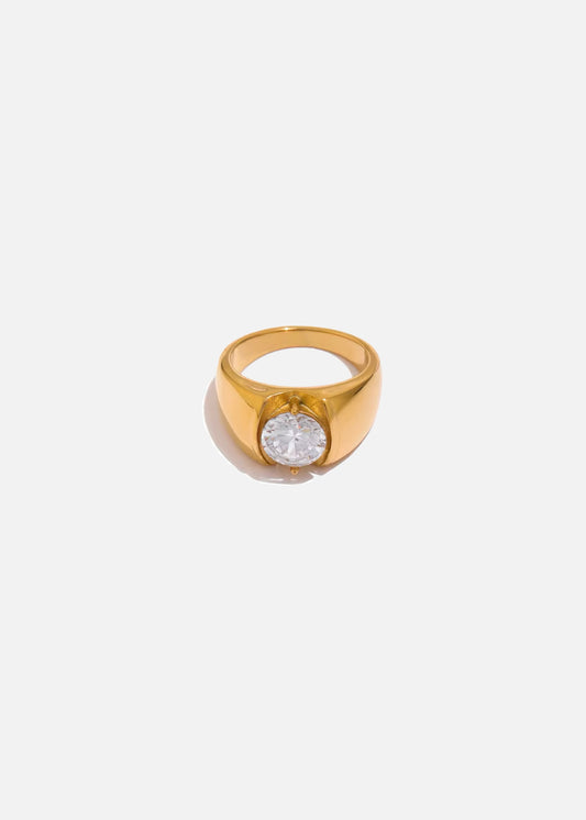 HANA 18k Gold Plated Cubic Zirconia Ring