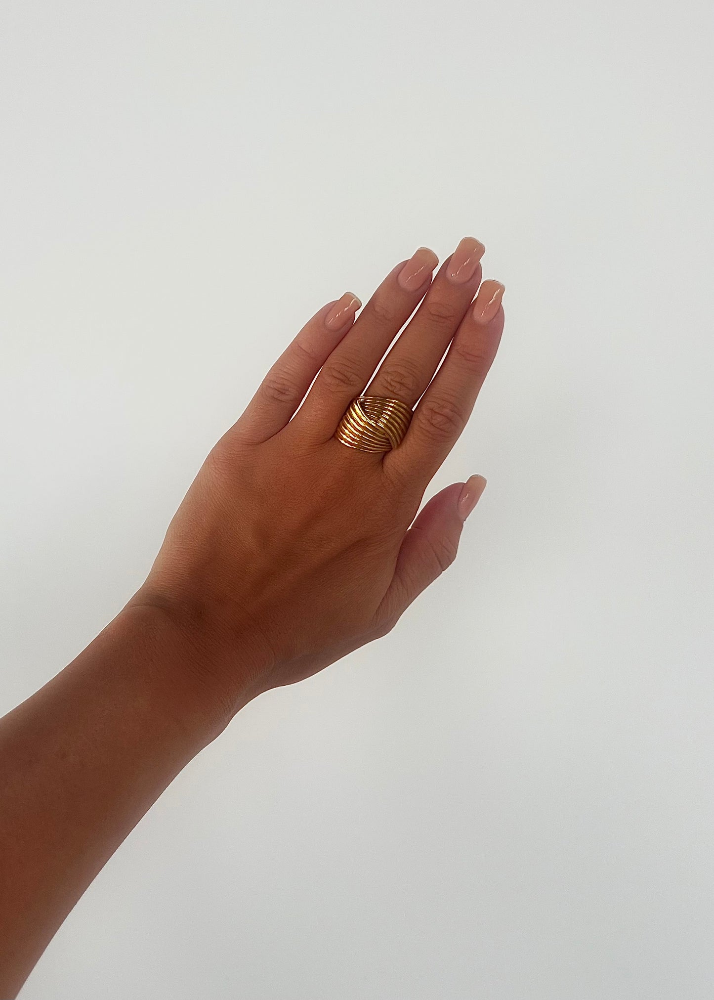 MILA 18k Gold Plated Textured Ring