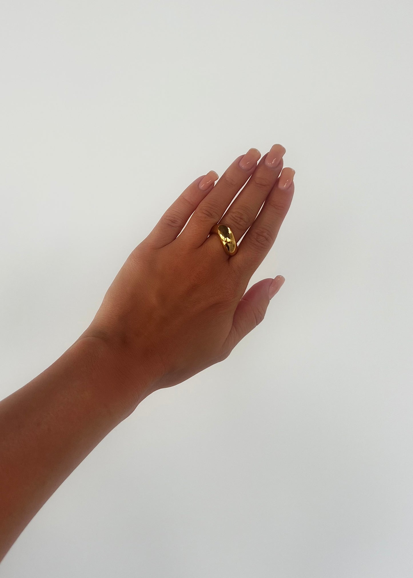 NYLA 18k Gold Plated Curved Ring