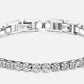 Silver Rhodium Plated 3A+ CZ Stone Ice Out Tennis Link Chain Bracelet