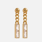 EVA 18K Gold Plated Chain Drop Earrings