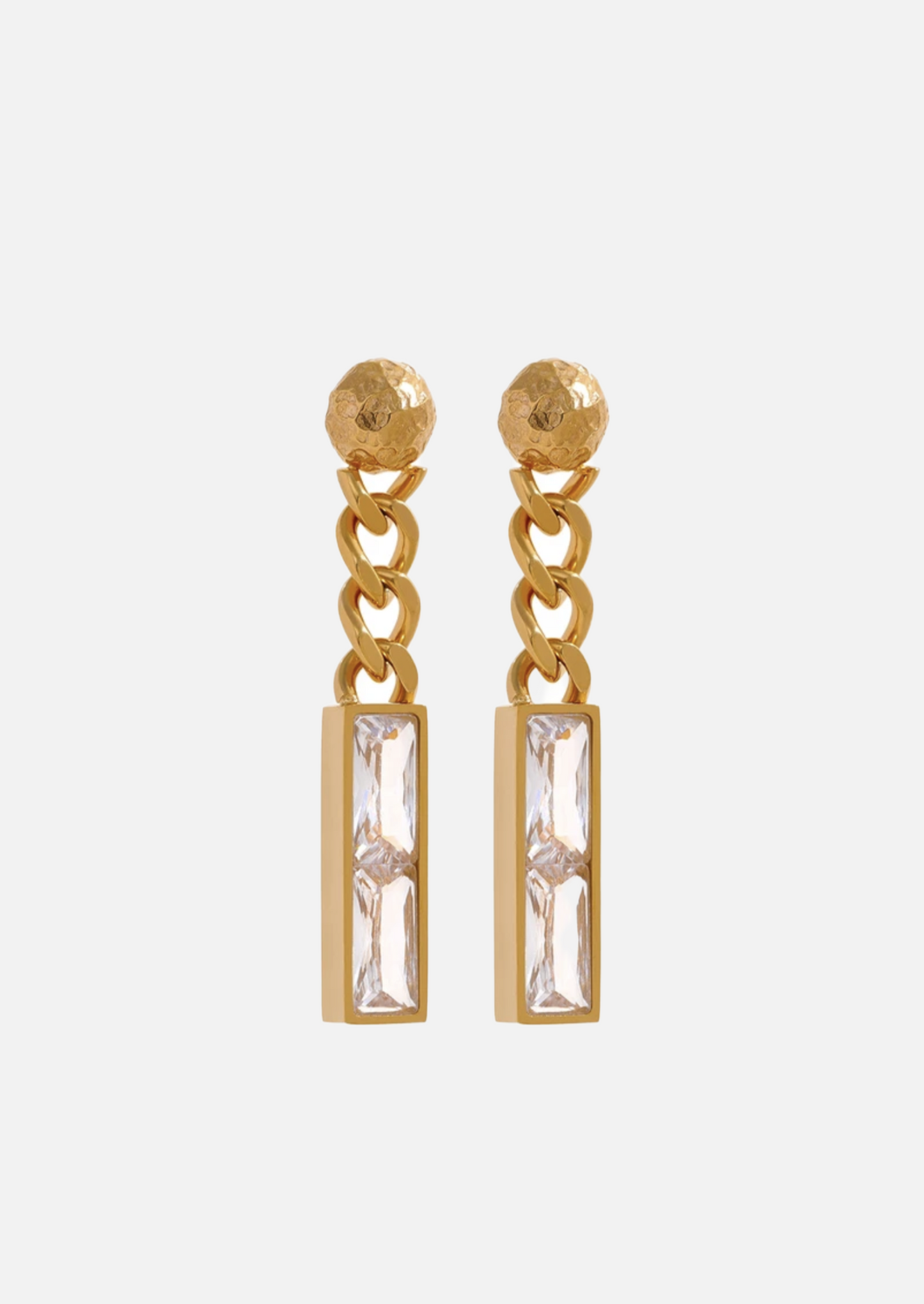 EVA 18K Gold Plated Chain Drop Earrings