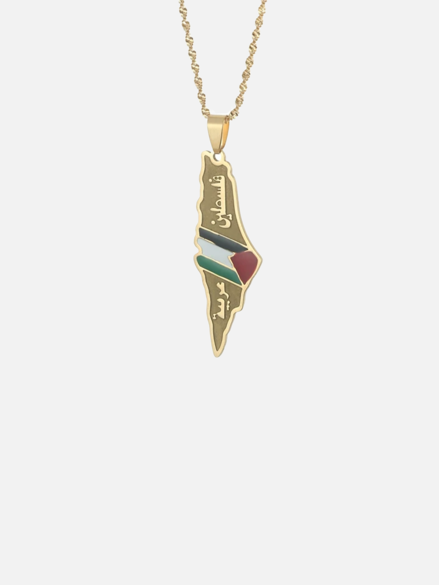 24K Gold Plated PALESTINE Pendant With Chain