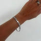 Silver Snake Cubic Zirconia Bracelet