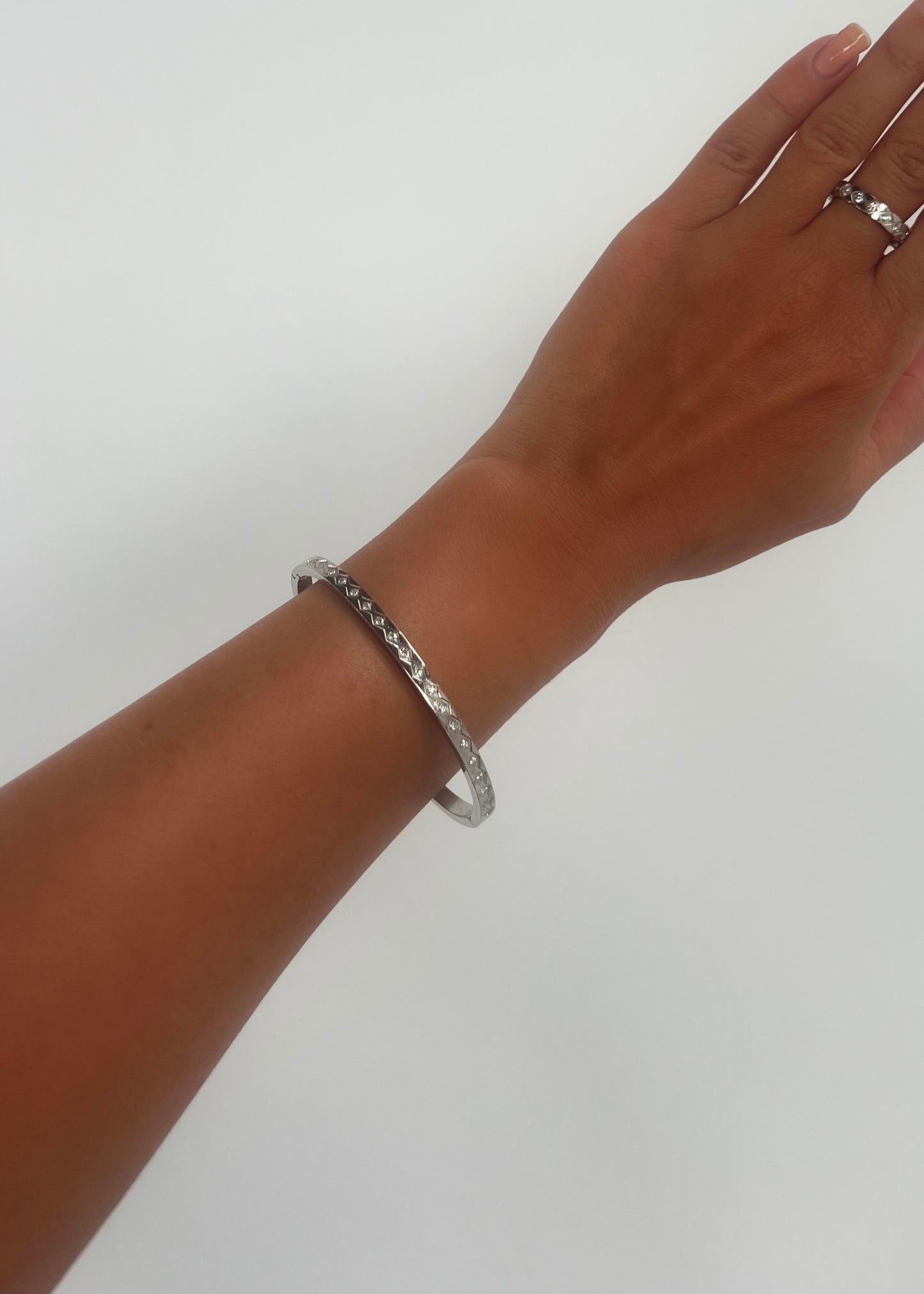 Silver Bangle Cubic Zirconia