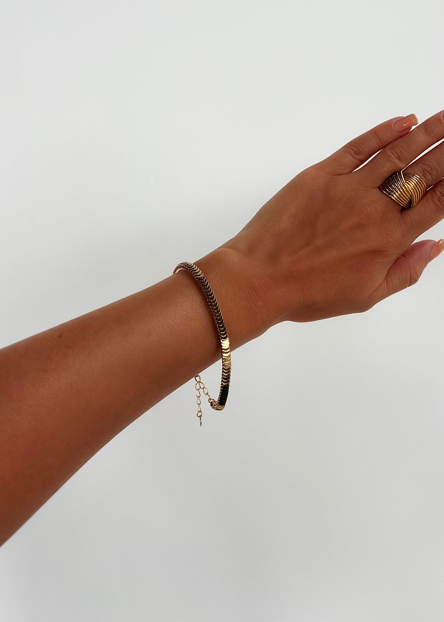 CALI 18k Gold Plated Snake Bracelet