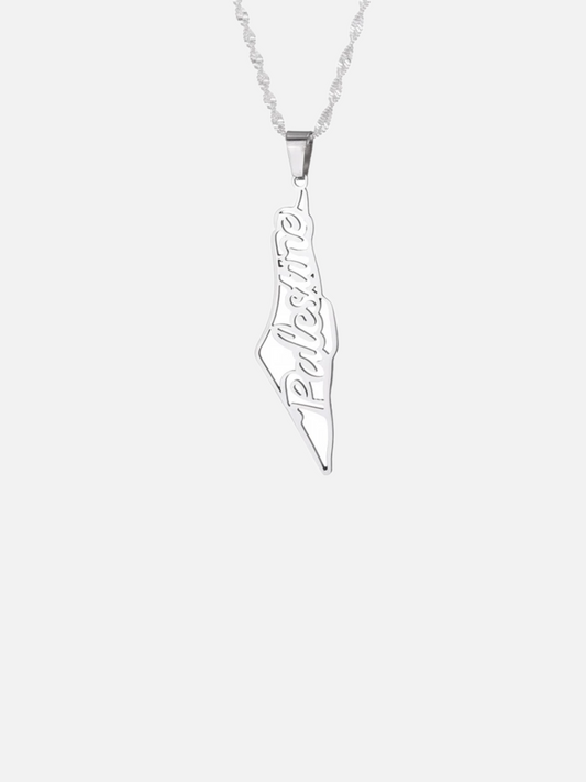 Silver Plated PALESTINE Pendant With Chain