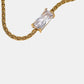 18K Gold Plated White Cubic Zirconia Chain Necklace