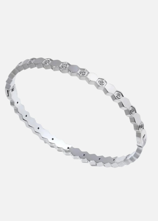 Silver Cubic Zirconia Bangle