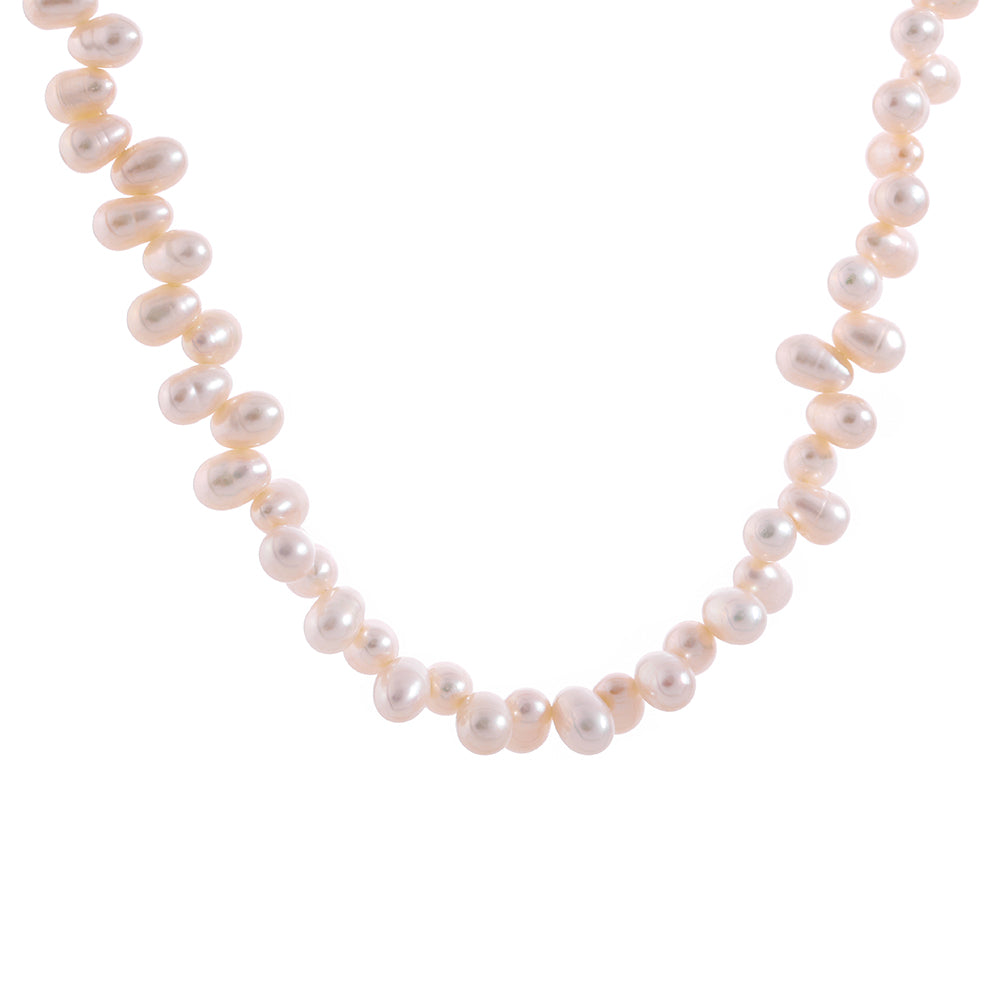 Freshwater Pearl Necklace 18k Gold Plated