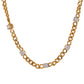 18K Gold Plated Cubic Zirconia Cuban Chain Necklace