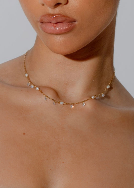 18k Gold Plated Freshwater Pearl Necklace