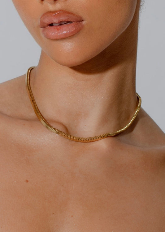 PAM 18K Gold Plated Snake Chain Necklace